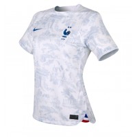 Camisa de Futebol França Kingsley Coman #20 Equipamento Secundário Mulheres Mundo 2022 Manga Curta